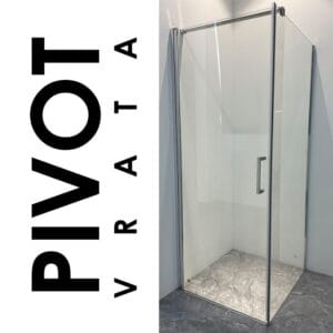 Tuš kabina „MERKUR“ II HROM- PIVOT VRATA - proz. st. 6 mm; H-190