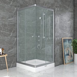 Tuš kabina „SATURN“ HROM proz.stak.4 mm; H-180cm