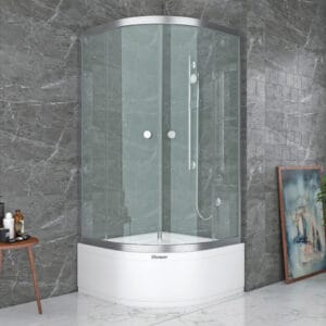 Tuš kabina „SATURN“ duboka HROM proz.st.4 mm; H-160cm